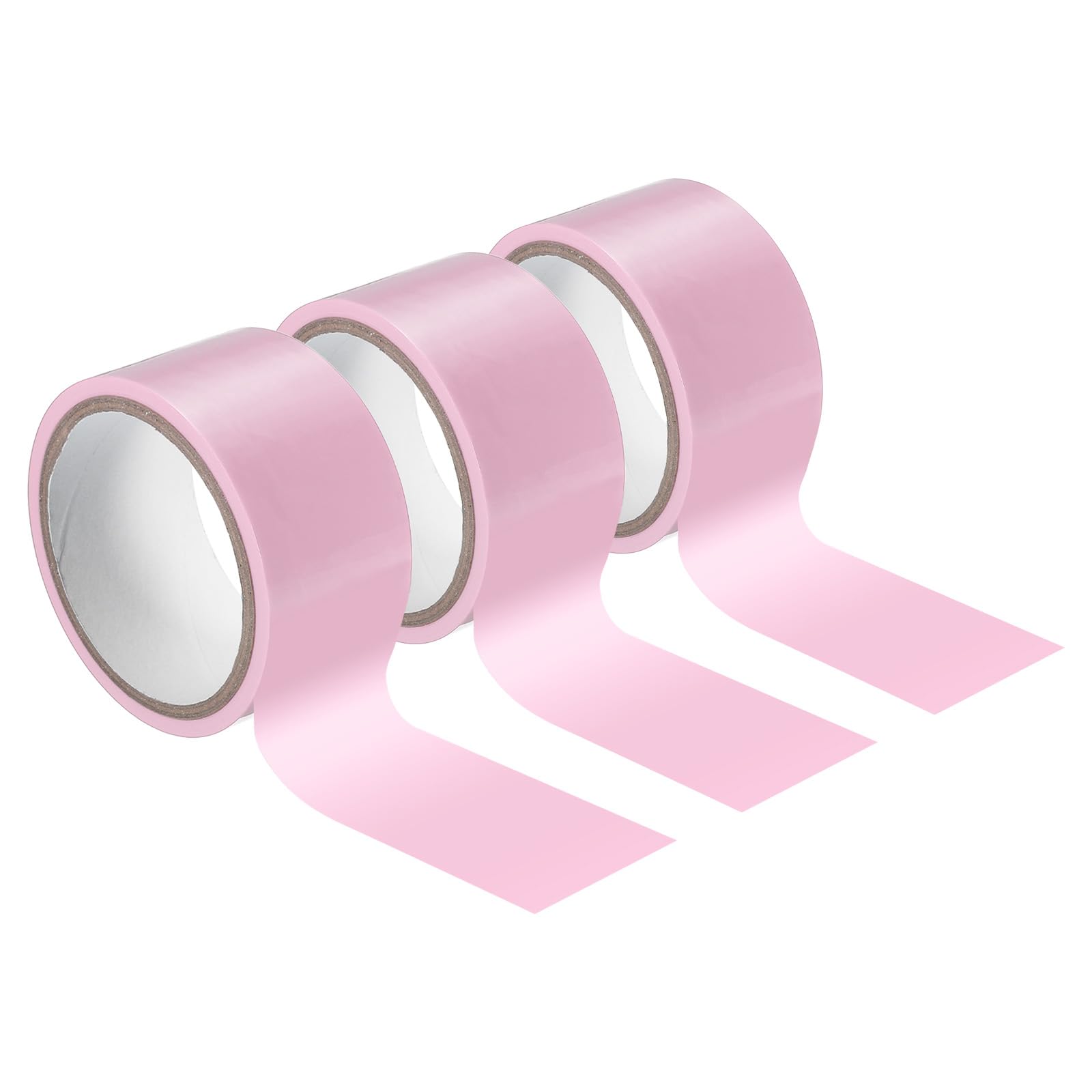 PATIKIL Non Stick Static Tapes 2 in x 50 Ft, 3 Roll Duct Tape for Organizing Cable Pink