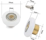 Siganorpy 4 Sets Shower Door Rollers 19mm x 5mm Copper POM Wheel 4-6mm view 4