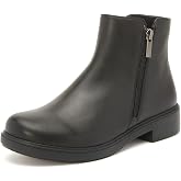 ABEO Compass Zip Ankle Booties for Women | Fall Boots for Women | Water Resistant Leather | Built-In Orthotic Insole