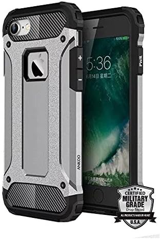 iPhone 6S Case,iPhone 6 Case,ANKOO [MILITARY GRADE] Heavy Duty Dual Layer Tough Defender Shield Case Hybrid Armor Shock Absorbing Protection Cover for Apple iPhone 6 / iPhone 6S (4.7) - Grey