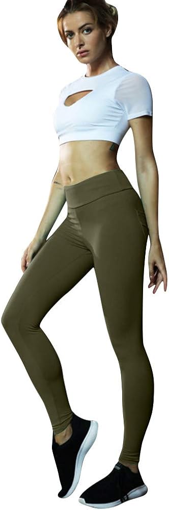 VPASS Mujer Pantalones, Mallas Mujer Fitness Elásticos Mallas Moda ...