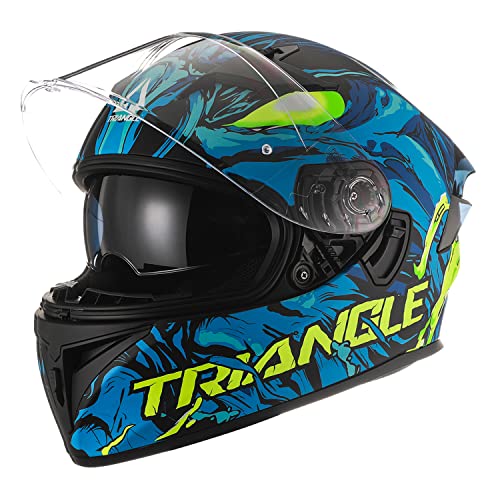 TRIANGLE Dual Visor Full Face Motorcycle Bike
