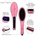 Hair Straightener Brush | Anti - Scald straightening Heat Brush | Ionic Ceramic Technology | LCD Screen | Auto Shut Off | Karma Beauty |(Pink)