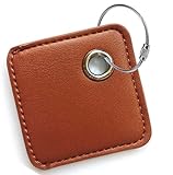 fashion key chain cover accessories for tile skin phone finder key finder item finder (only case, NO tracker included). brown.