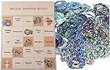 Bridal Shower Party Game Set - Bingo - Engagement Diamond Ring Shaped Bingo Chips that Doubles as Wedding Table Confetti - Bingo Cards for 24 Guests