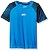 STX Boys' Athletic Performance Short Sleeve Tee Shirt, TP58-Triangle Print Blue, 14/16