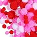 Sumind 300 Pcs Valentines Pom Poms Mini Craft Pom Poms Assorted Pom Poms Red White Pink Fluffy Pom Balls Small Craft Pompoms for Valentine's Day DIY Home Party Decorations, 3 Sizes 3 Colors