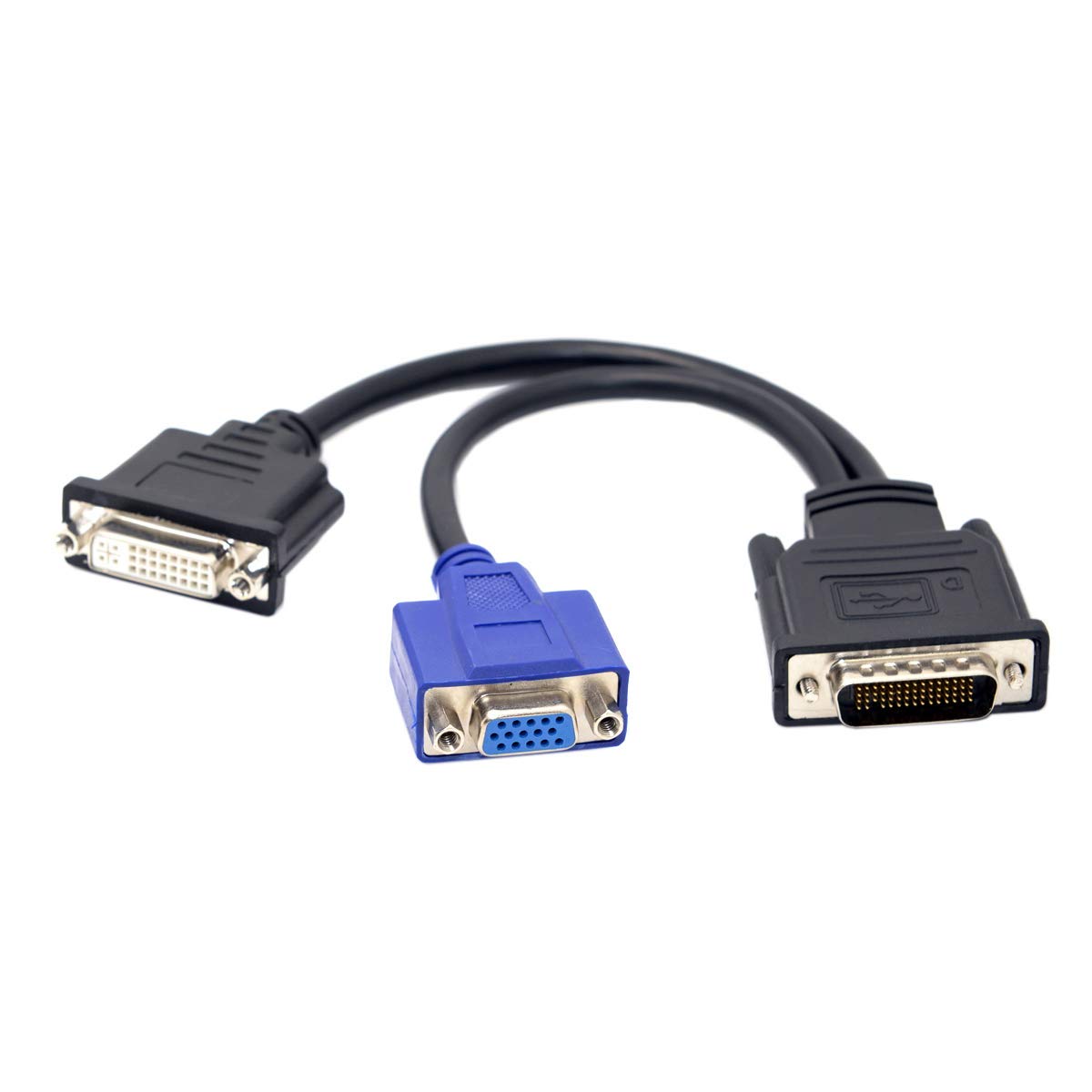 Chenyang DMS-59 Male to DVI 24+5 Female & VGA RGA 15pin Female Splitter Extension 15cm
