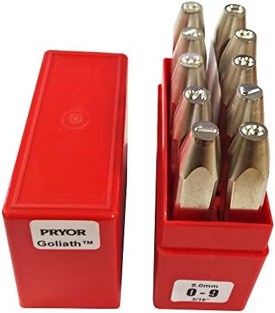 Pryor Goliath Phd10050 09 Heavy Duty Sharp Faced Punches, 10 Piece, 3/16", 5.0mm