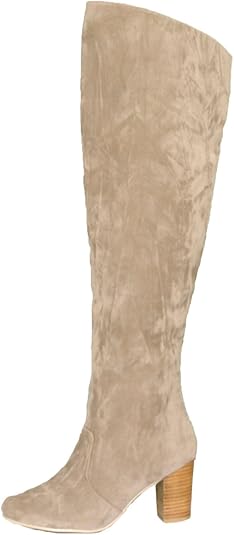 Amazon No Brand ニーハイブーツ ロングブーツ 8053 女性 ハイヒール ｍサイズ Beige ノーブランド品 ブーツ ブーティ