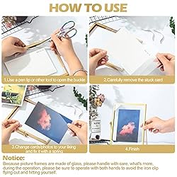 Bucherry 4 Pieces Picture Frame Metal Floating
