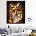 5D Diamond Painting Kits for Adults Kids, Christmas Lights Fox Full Drill Diamond Embroidery Big Size Art Craft for Home Wall Decor 18x12 Inch