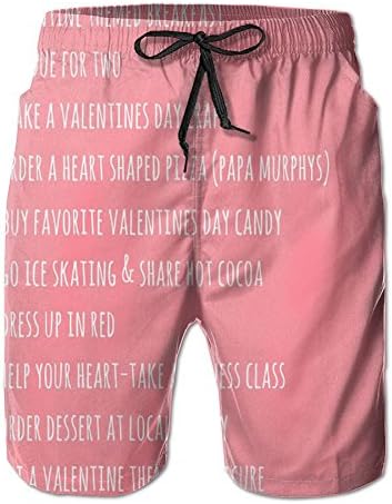 JINYIPI Board Shorts Twelve Days Of Love Holidays Men's Quick Dry Classical colorful Swim Trunk Beach Boardshorts