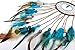 Ricdecor Handmade Indian Peacock Feathers Dream Catcher Wall Hanging Car Hanging Decoration Ornament 18 Inch Long (Blue Diamond)