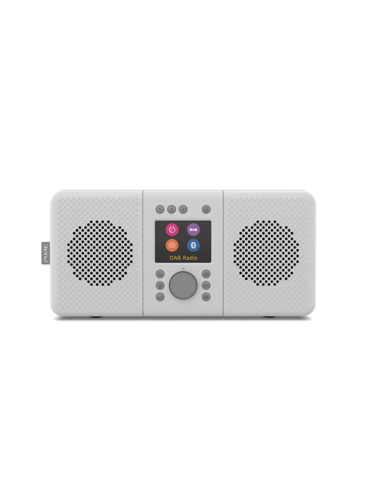Pure Elan Connect+ All-In-One Stereo Internet Radio with DAB+ and Bluetooth 5.0 (DAB/DAB+ & FM radio, Internet Radio, TFT Display, Music Streaming, Podcasts, Mains and Battery Powered) Stone Grey