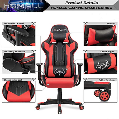 Homall Gaming Chair Racing Office Chair Sracer Computer Desk Chair High