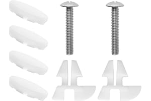 LEDBARZ for Kohler 1236365 Bumper Hardware Kit, for Kohler Toilet Seat Parts 1236365 Toilet Seat Repair Kit with 4 Bumpers & 2 Screws, for Increased Seat Stability and Noise Reduction