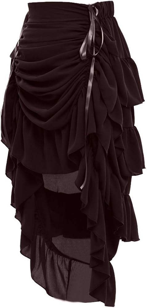 GRACEART Women's Victorian Steampunk Skirt Pirate Costume: Clothing
