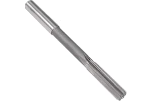 uxcell Chucking Reamer 12mm, H7 HSS Lathe Machine Reamer 6 Straight Flutes, Round Shank Milling Cutting Tool, Metric Reaming 