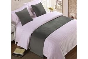 Pillowtex Faux Suede Bed Scarf - Luxury Bed Runner for Bedroom (King Size, Green)