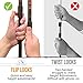 Alpine Summit Trekking Poles [ Pair ] Collapsible Hiking / Walking Sticks, Tungsten Tips, Ultralight, Cork Grips, Flip Locks
