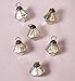 Luna Bazaar Mercury Glass Mini Ornaments (1 to 1.5-inch, Silver, Elizabeth Design, Set of 6) - Great Gift Idea, Vintage-Style Decorations for Christmas, Special Occasions, Home Decor and Parties