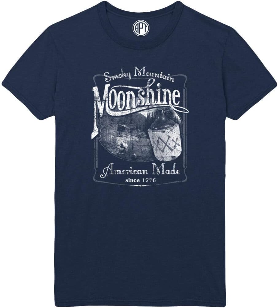 Smoky Mountain Moonshine American Made Printed T-Shirt - Navy - 2XL