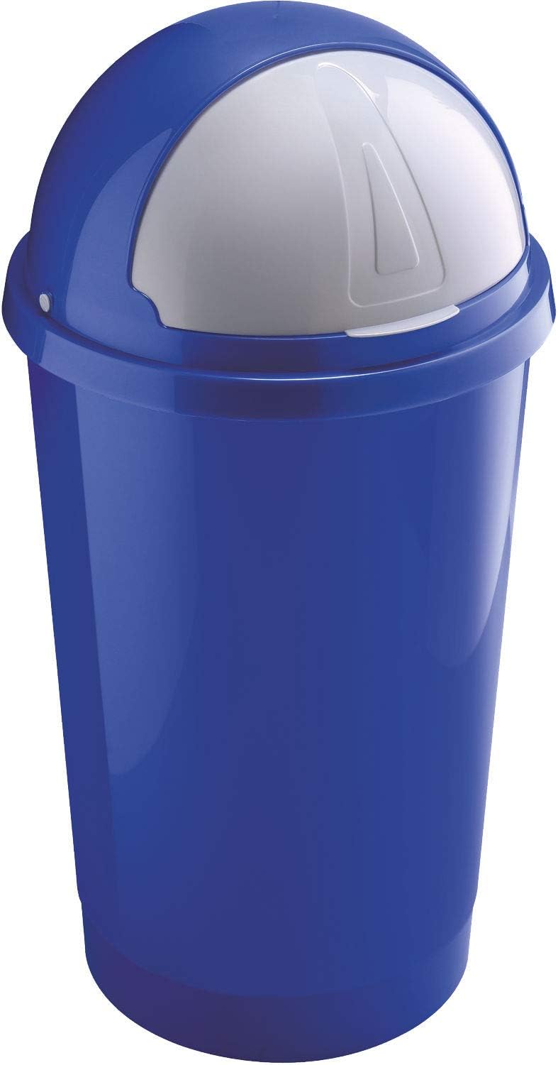 Sterling Ventures Plastic 50L Bullet Bin with Sliding Lid Waste Rubbish
