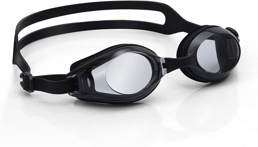 Hullovota Mens Swim Goggles Clear No Leaking Competitive Swimming Goggles for Women Men Youth Kids Girls Boys Adult Anti Fog Uv Protection Triathlon Black Swimming Goggles Mirrored with Case