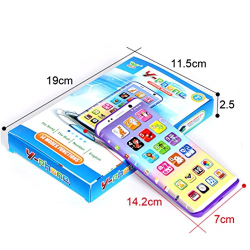 image for Gbell Toddlers Kids Mobile Phone Toy - Music Learning Animal Chat Coun