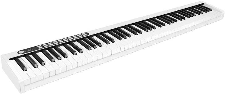 Digital piano 88-key Piano Professional Version Adult Practice Mobile Portable Electronic Piano Beginners Entry Bluetooth Connection (Color : Black) (Color : White)