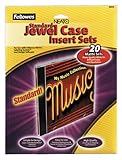 Fellowes 99946 Standard Jewel Case Inserts, Laser/Ink Jet Printer, Matte Finish, 20/pack