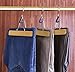Utopia Home Non-Slip Wooden Hanger - Slack Hanger - Wood Skirt Hangers - Pack of 12 - Natural Finish