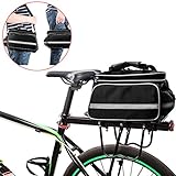 FLYDEER Bicycle Panniers Outdoor Waterproof Bike Trunk Bag Bike Pannier Large Capacity Carrying Shoulder Bag with Rainproof Cover & Reflective Trim, Rack Bag for Cycling