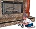 KidKusion Hearth Cushion | Made in USA | Black | 8.33 Ft of Padding | Child Safety, Edge and Corner Guard, Babyproof Fireplace Bumper