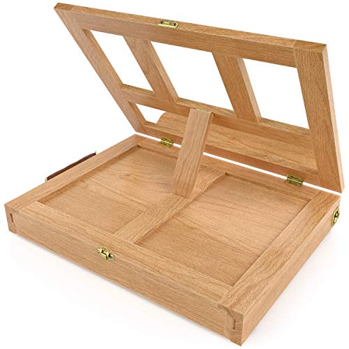 Arteza Tabletop Easel, 13.38 x 10.25 x 2 Inches, Portable Beechwood