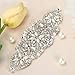 Silver Wedding Rhinestone Applique for Dresses Bridal Belts (1 Piece Silver)