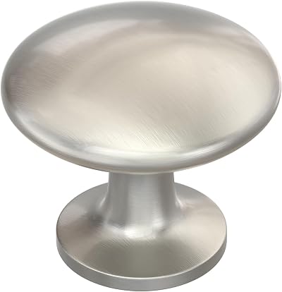 LONTAN 20 Pack Cabinet Knobs Satin Nickel Round 28mm 25.5mm Projection LS6050SNB