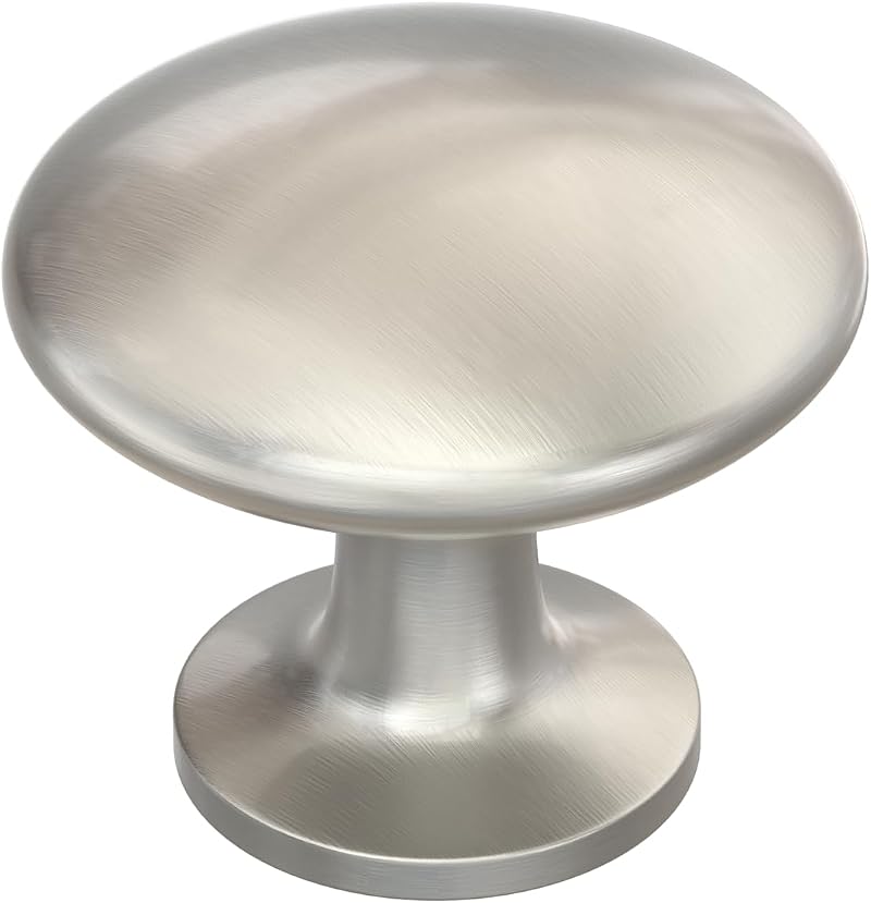 LONTAN 20 Pack Cabinet Knobs Satin Nickel Round 28mm 25.5mm Projection LS6050SNB