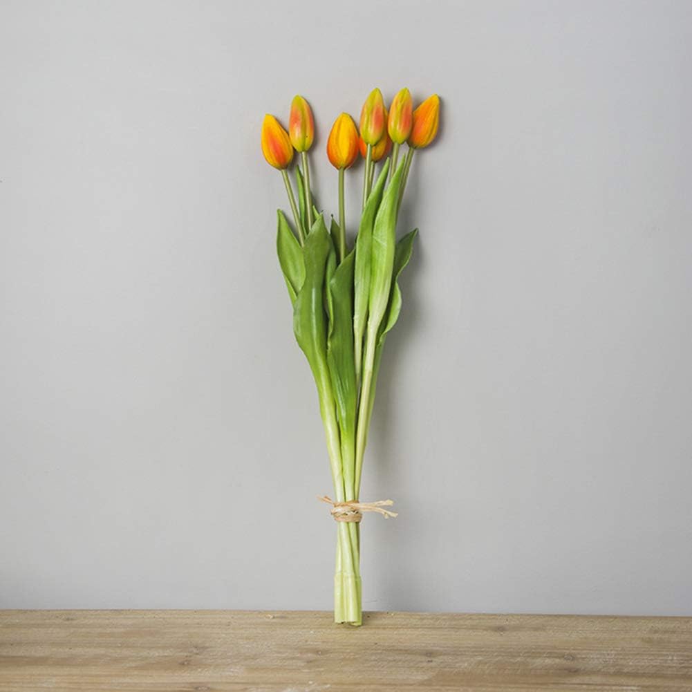NMFIN 7pcs Artificial Tulip Flowers, Long Stem Real Touch