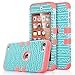 iPod Touch 6 Case,iPod 6 Cases,ULAK Anti Slip Anti-Scratch iPod Touch Case Shockproof Protective Cover with Hybrid High Soft Silicone + Hard PC Case(Wave Pattern/Rose Pink)