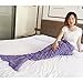 ONEPACK Mermaid Tail Crochet Blanket Chrismas Gift,Handmade Mermaid Blanket,Soft Sleeping Reading Watching Sofa Camping Blankets(Adult, 73