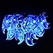 LUCKLED Moon Solar String Lights, 20ft 30LED Fairy Decorative Christmas Lights for Outdoor, Garden, Home, Wedding, Party and Holiday Decorations(Blue)