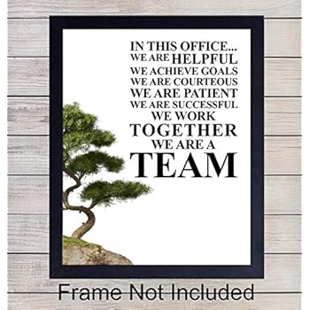 Teamwork Quote - Unframed Wall Art Print - Perfect for Office Decor - Makes a Great Affordable Gift - Inspirational and Motivational - Ready to Frame Photo (8X10)