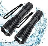Best Tactical Flashlight, Super Bright 3000 Lumen XML T6 LED Flashlights Ultra Bright Tac light 5 Modes, Water Resistant, Handheld Light - Best Camping, Outdoor, Everyday Flashlights-2 Pack