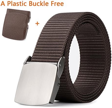 Nylon Webbing Riggers Belt for Men, Ryboom Quick Release Outdoor Belt with Two Buckles Fit Up to 44'' Waist