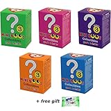 2018 Ty Set of 5 Mini Boos Hand Painted Collectible Figurines Series 3 Blind Box (Blue funchop with Purchase)