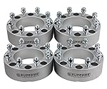 Supreme Suspensions - (4pc) 1994-2009 Dodge Ram 2500 2" Wheel Spacers 8x6.5" (8x165.1mm) with 9/16"x18 Studs [Silver]