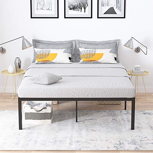 Elephance 18 Inch Metal Platform Bed Frame with Heavy Duty Steel Slat