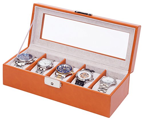 Orbita Roma 5 Watch Display Case Storage Box W93013 in Saddle Leather